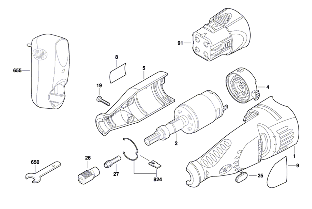 Fig-0 Diagram and Parts List for 7300-PGK F013730001 Dremel Router