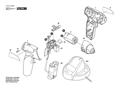 Section 1 Diagram and Parts List for 1120 F 013 112 048 Dremel Router