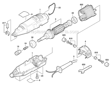 Page A Diagram and Parts List for 200 F013020001 Dremel Multi-Tool