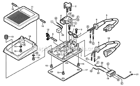 Part Location Diagram of 2610313327 Bosch Tool STRAIN RELIEF (RTM727)