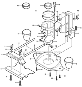 Page A Diagram and Parts List for 2615000330  Dremel Router