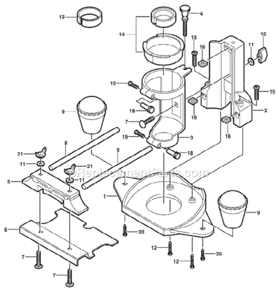 Page A Diagram and Parts List for 2615033032  Dremel Router