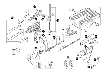 Fig-0 Diagram and Parts List for MS20-01 F013MS2000 Dremel Table Saw Accessories