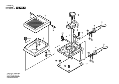 Section 1 Diagram and Parts List for FOOTSWITCH 2 615 000 221 Dremel Foot Switch