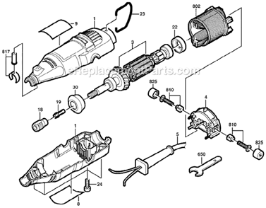 Part Location Diagram of 2610907324 Dremel Field 120v
