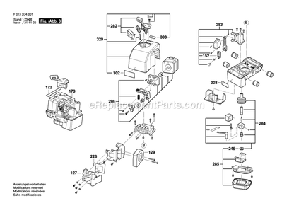 Page 3 Diagram and Parts List for 3D40FLEX F0133D4001 Dremel Miscellaneous
