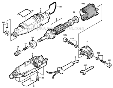 Page A Diagram and Parts List for 395 F013039511 Dremel Multi-Tool