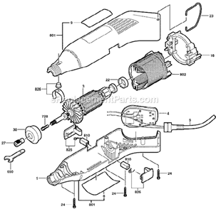 Part Location Diagram of 2615302505 Dremel Damping Rubber