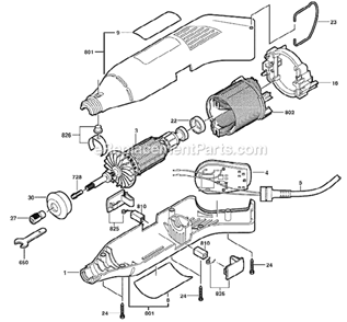 Part Location Diagram of 2610909064 Dremel Reference Plate