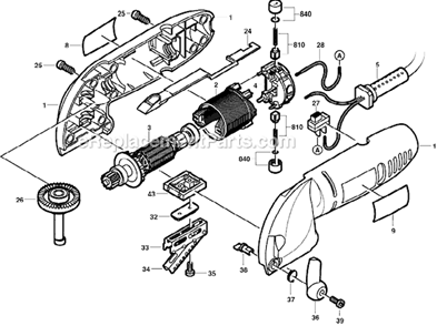 Part Location Diagram of 2610909208 Bosch Tool SWITCH ON.OFF
