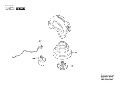 Section 1 Diagram and Parts List for PC10-01 F 013 VT2 045 Dremel Hammer Drill