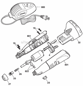 Part Location Diagram of 2610919742 Dremel Speed Control Assembly