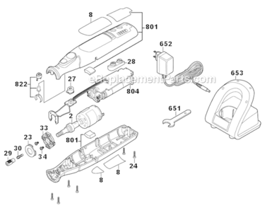 Part Location Diagram of 1619X02572 Dremel Screw