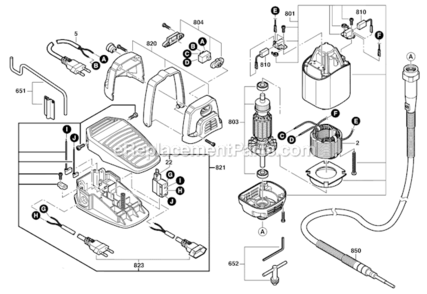Part Location Diagram of 2610Z04967 Dremel Foot Switch