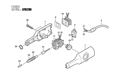 Section 1 Diagram and Parts List for 292 F 013 029 2HK Dremel Beveler