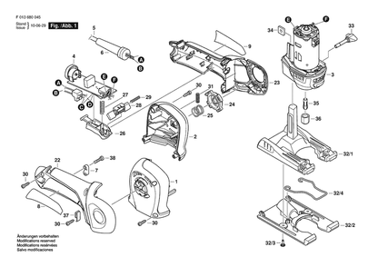Section 1 Diagram and Parts List for 6800-01 F 013 680 055 Dremel Router