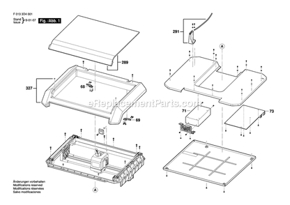 Part Location Diagram of 1619PA9522 Bosch Tool PCBA AND TOUCH SCREEN