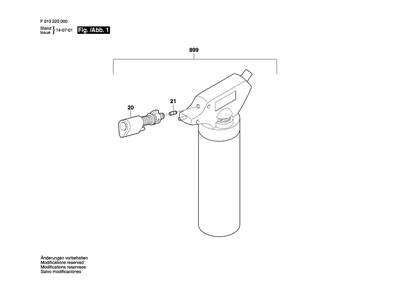 Page 1 Diagram and Parts List for 2200 F013220000 Dremel Welder