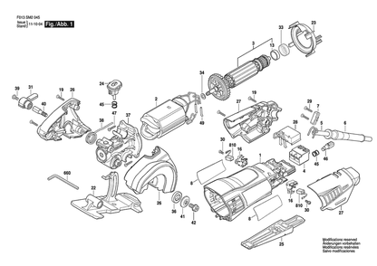 Section 1 Diagram and Parts List for F013SM2046  Dremel Multi-Tool