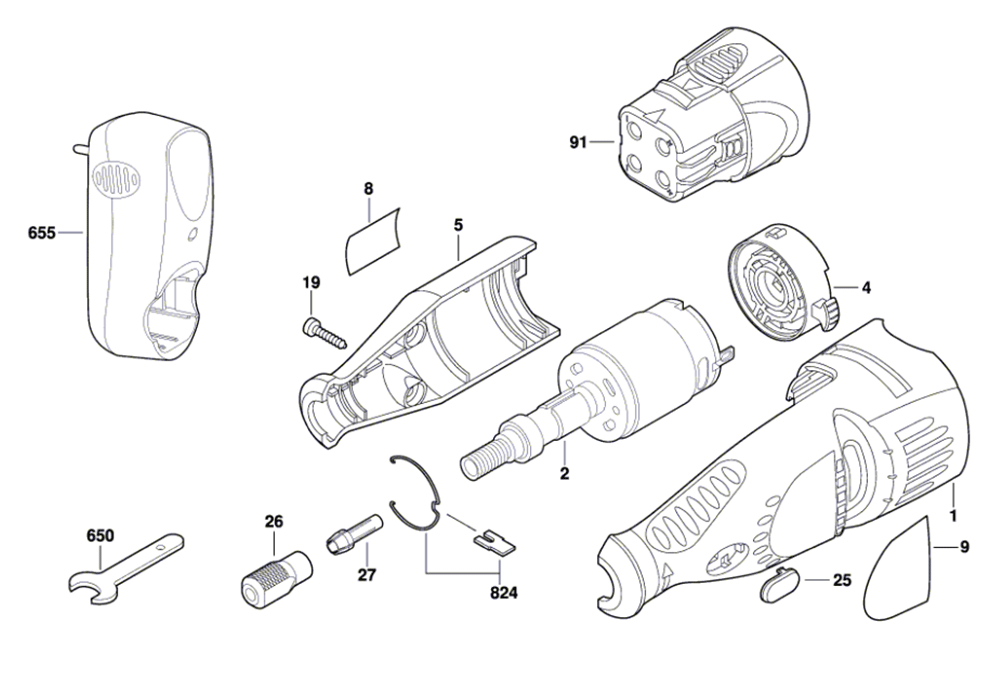 Fig-0 Diagram and Parts List for 7300-N-8 F013730001 Dremel Router