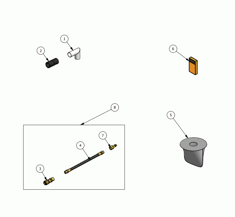 ACCESSORIES Diagram and Parts List for SSAT-6LWMSK  Dynabrade Dust Collector