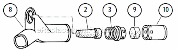 Page B Diagram and Parts List for 10335  Dynabrade Sander Polisher