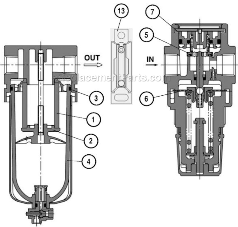 Page A Diagram and Parts List for 10677  Dynabrade Compressor