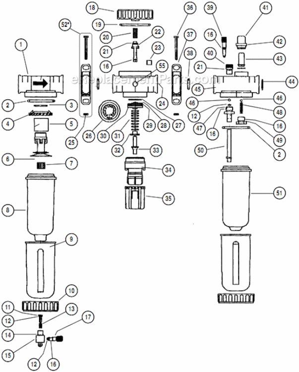 Page A Diagram and Parts List for 11403  Dynabrade Compressor