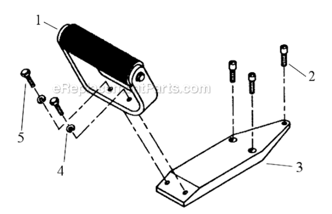 Pressure Bar Diagram and Parts List for 11462  Dynabrade Bandfile