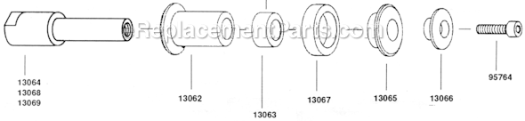 Page A Diagram and Parts List for 13073  Dynabrade Accessories