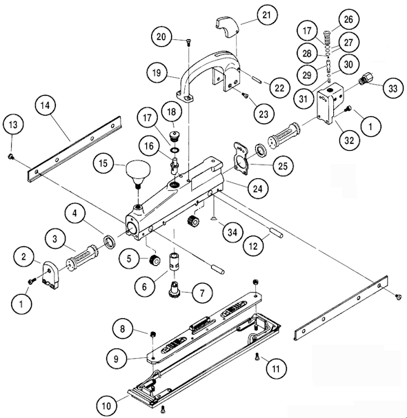 Page A Diagram and Parts List for 18066  Dynabrade Sander Polisher