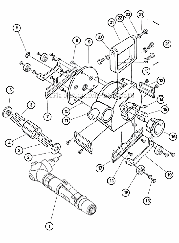 Page A Diagram and Parts List for 30337  Dynabrade Sander Polisher