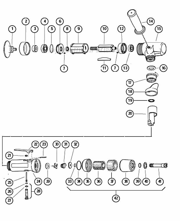 Page A Diagram and Parts List for 52413  Dynabrade Sander Polisher