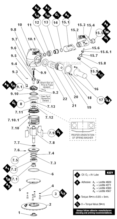 Page A Diagram and Parts List for 53263  Dynabrade Sander Polisher