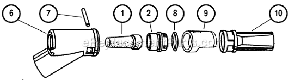 Page B Diagram and Parts List for 57401  Dynabrade Sander Polisher