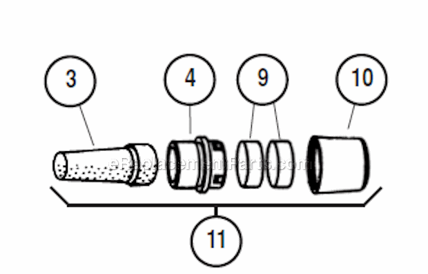Page B Diagram and Parts List for 57810  Dynabrade Sander Polisher
