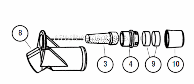 Page B Diagram and Parts List for 57814  Dynabrade Sander Polisher