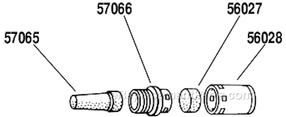 Page B Diagram and Parts List for 57860  Dynabrade Sander Polisher
