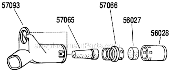 Page B Diagram and Parts List for 57864  Dynabrade Sander Polisher