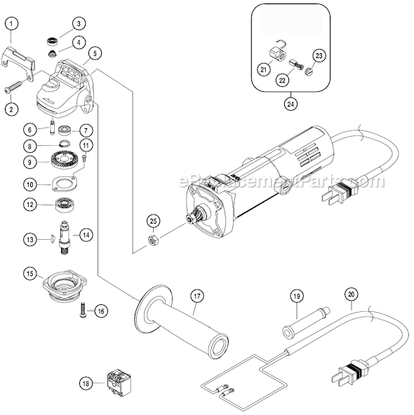 Page A Diagram and Parts List for 59303  Dynabrade Sander Polisher