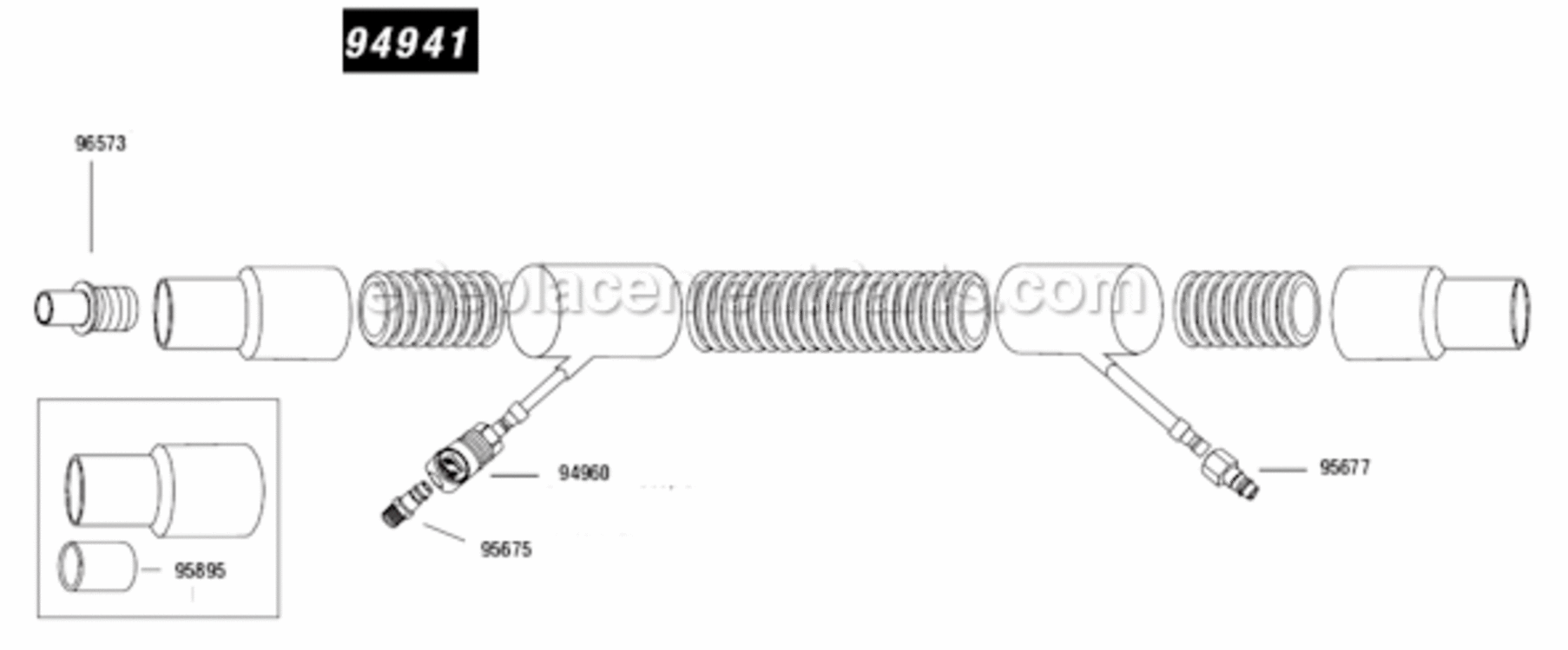Page A Diagram and Parts List for 61311  Dynabrade Upright Vacuum