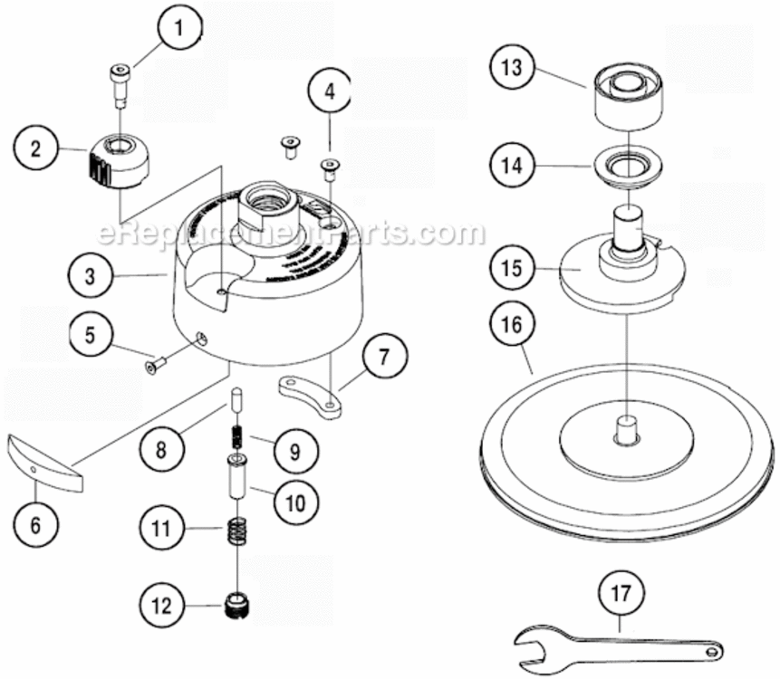Page A Diagram and Parts List for 61318  Dynabrade Saw