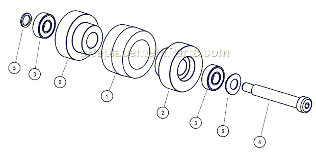 Page C Diagram and Parts List for 64901  Dynabrade Grinder