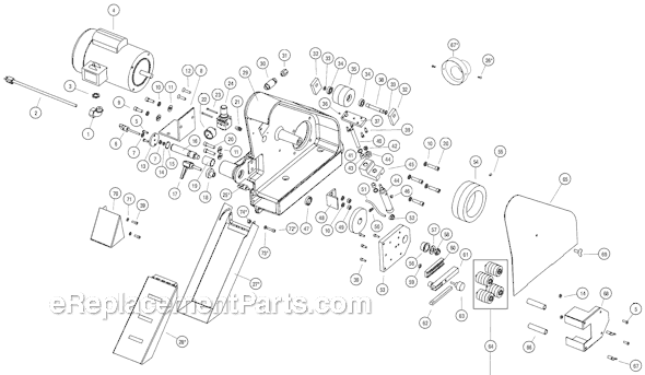 Page A Diagram and Parts List for 64904  Dynabrade Grinder