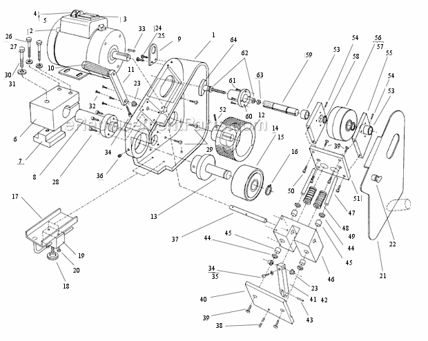 Page A Diagram and Parts List for 65014  Dynabrade Grinder