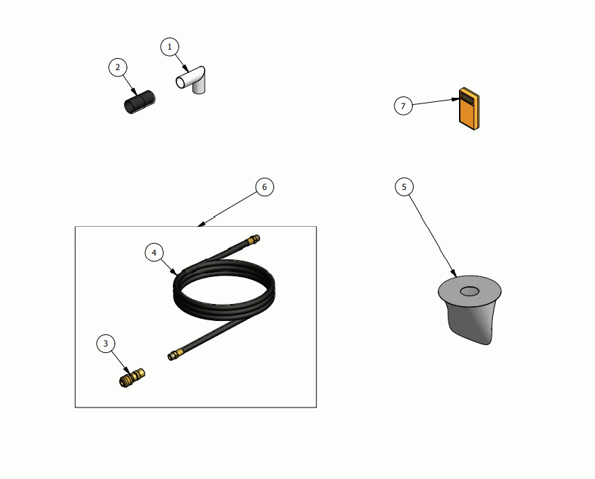 ACCESSORIES Diagram and Parts List for SSAT-6LBPSK  Dynabrade Dust Collector