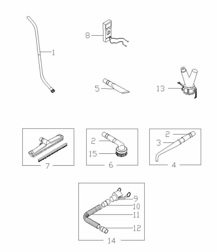 ACCESSORIES Diagram and Parts List for EXP1-20DTMFSCSA  Dynabrade Dust Collector