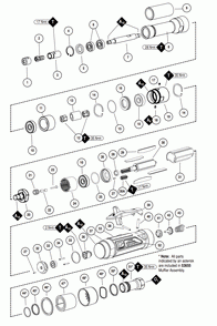 Section 1 Diagram and Parts List for 52674  Dynabrade Grinder