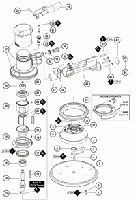 Section_1 Diagram and Parts List for 58447  Dynabrade Sander