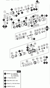 Section 1 Diagram and Parts List for 55585  Dynabrade Drill